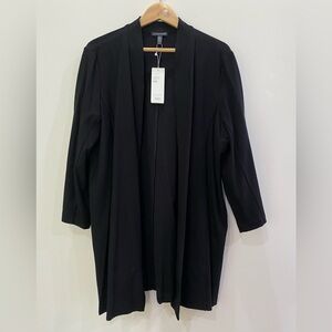Eileen Fisher Lightweight Stretch Crepe Open Jacket